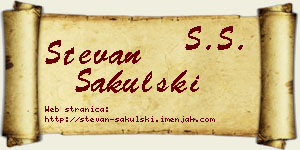 Stevan Sakulski vizit kartica